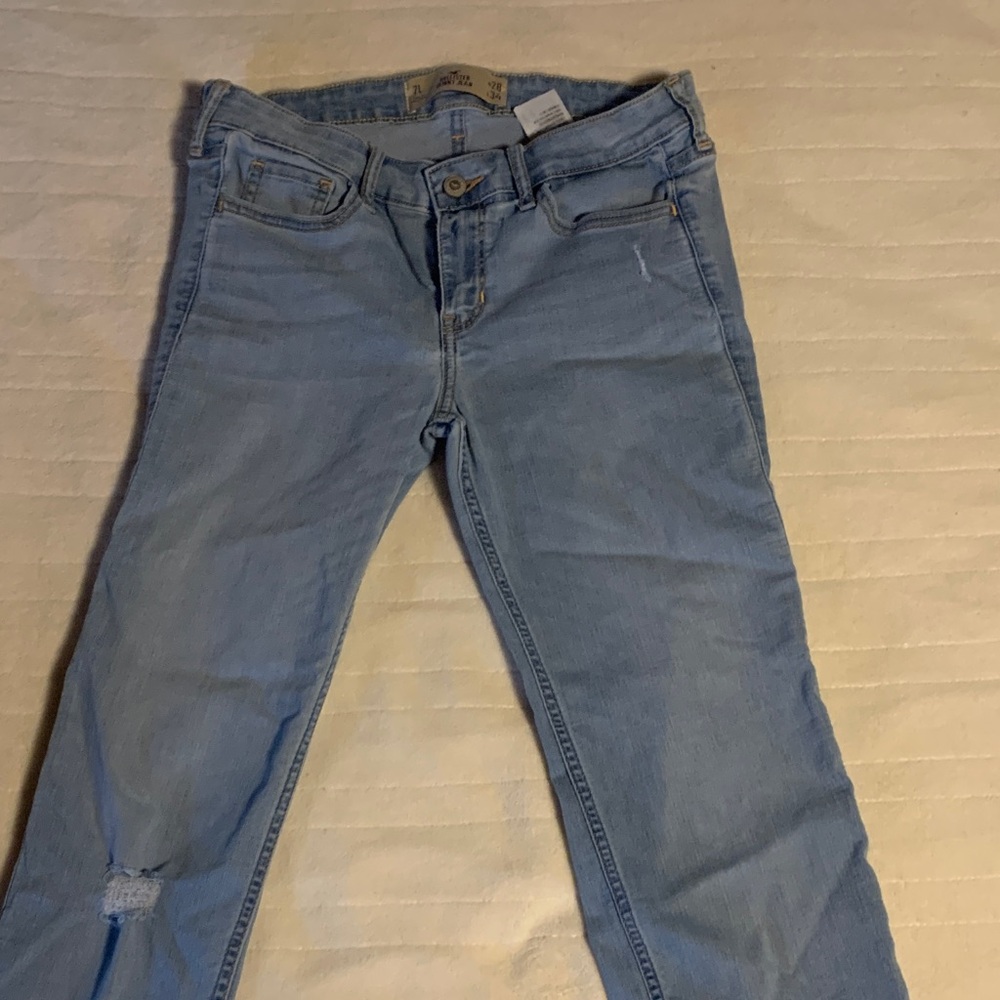 Hollister Women's Light Blue Skinny Jeans
